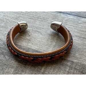 Peyote Bird Charlie Favour Braided Leather Cuff Bracelet
